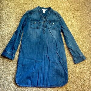 White House Black Market Denim Dress Size 0